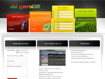geniusproductions.fr website preview