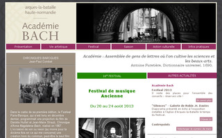 academie-bach.fr website preview