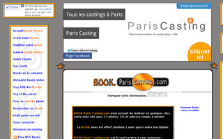 book.paris-casting.com website preview
