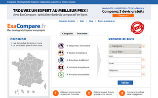 exacompare.fr website preview