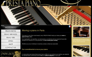 presta-piano.fr website preview