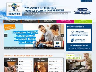 umusic-acadomia.fr website preview