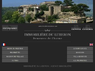 immobiliereduluberon.com website preview
