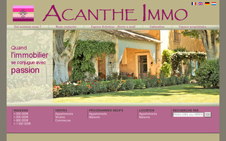 acanthe-immo.com website preview