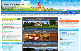 pour-les-vacances.com website preview