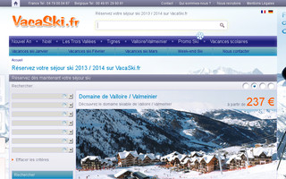 vacaski.fr website preview