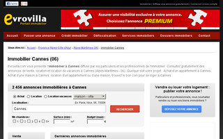 immobilier-cannes.evrovilla.com website preview