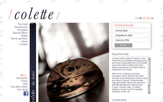 hotelcolette.com website preview