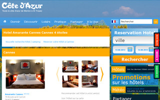hotel-amarante-cannes.cote.azur.fr website preview