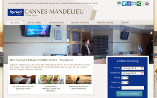 hotel-cannes-mandelieu.com website preview