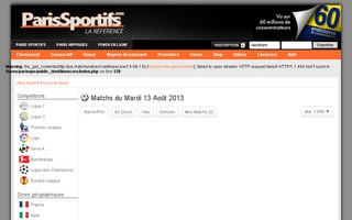 scoreendirect.parissportifs.com website preview