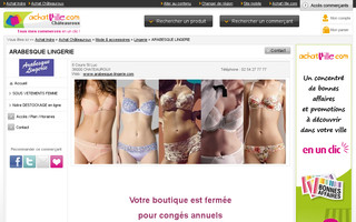 arabesque-lingerie.fr website preview