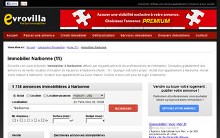 immobilier-narbonne.evrovilla.com website preview