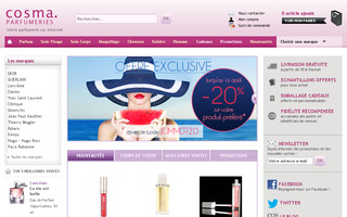 cosma-parfumeries.com website preview