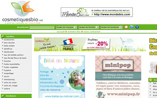 cosmetiquesbio.net website preview