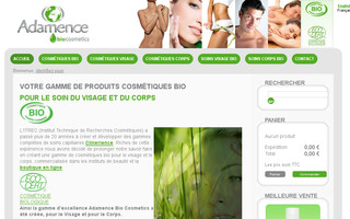 adamence-cosmetics.com website preview