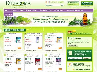 dietaroma.fr website preview
