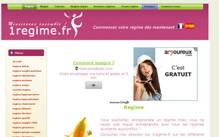1regime.fr website preview