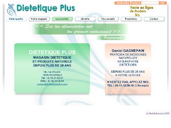 dietetiqueplus.com website preview