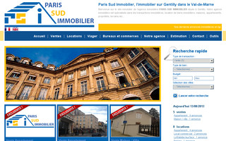 agenceparissudimmobilier.com website preview