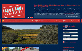 immobiliersaintzacharie.fr website preview