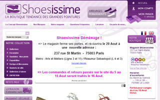 shoesissime.com website preview
