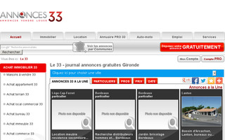 annonces33.fr website preview