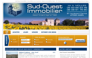 sudouestimmobilier.fr website preview