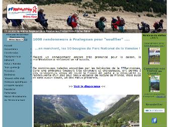 rhone-alpes.ffrandonnee.fr website preview