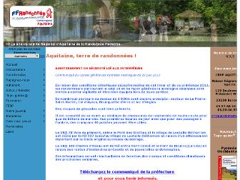 aquitaine.ffrandonnee.fr website preview