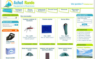 achat-rando.com website preview