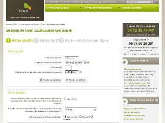 tarif-complementaire-sante.april.fr website preview
