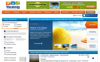 vacances.com website preview