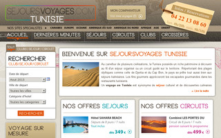 sejoursvoyagestunisie.com website preview
