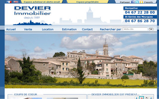 devier-immobilier.com website preview