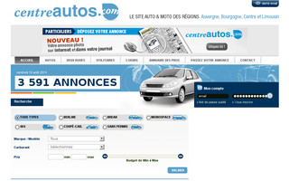 centreautos.com website preview