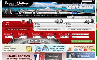 pneus-online.fr website preview