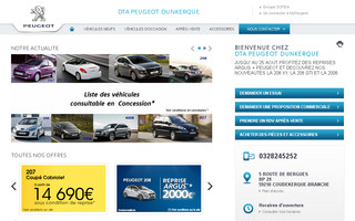 dtadunkerq.peugeot.fr website preview