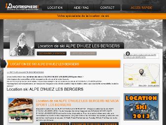 location-ski-alpe-d-huez-les-bergers.notresphere.com website preview