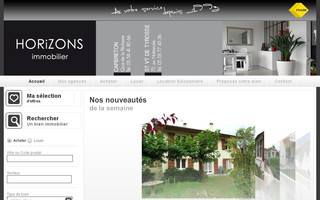 horizons-immobilier.com website preview