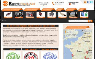 rectimo-pieces-auto.com website preview