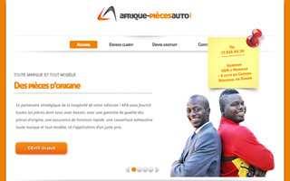 afrique-piecesauto.com website preview