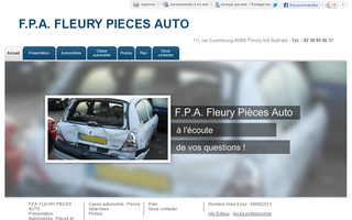 fleury-pieces-autos.com website preview