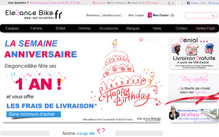 elegancebike.fr website preview