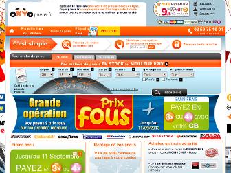 oxyo-pneus.fr website preview