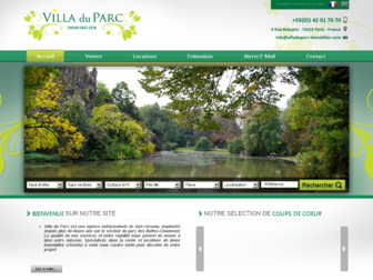 villaduparc-immobilier.com website preview