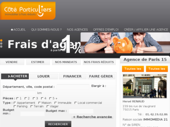 paris15.coteparticuliers.com website preview