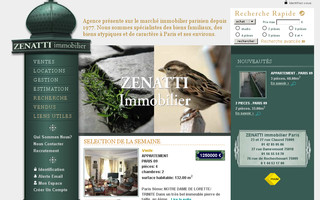 zenatti-immobilier.com website preview