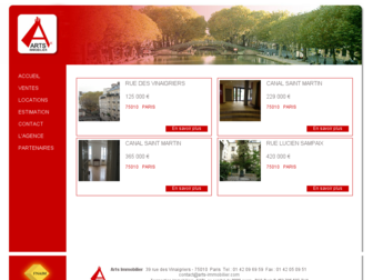 arts-immobilier.com website preview
