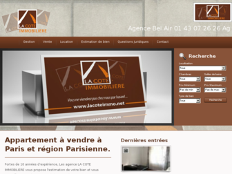 lacoteimmobiliere.fr website preview